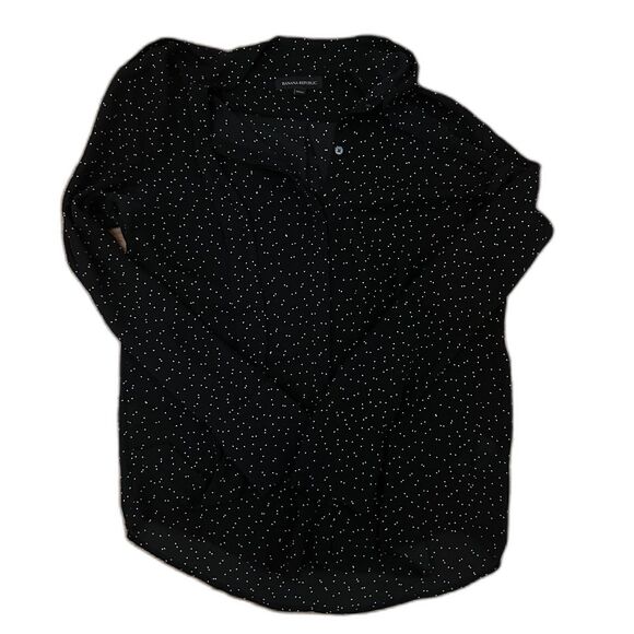 Banana Republic Tie Front Button Down Sheer Blouse, EUC - Office/Evening/Casual! - Picture 2 of 3